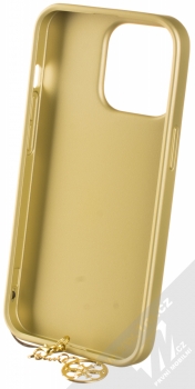 Guess Charms 4G ochranný kryt pro Apple iPhone 13 Pro (GUHCP13LGF4GGR) šedá zlatá (grey gold) zepředu