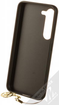 Guess Charms 4G ochranný kryt pro Samsung Galaxy S23 (GUHCS23SGF4GGR) šedá černá (grey black) zepředu