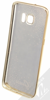 Guess Dots Soft Case ochranný kryt pro Samsung Galaxy S7 Edge (GUHCS7EDOTBK) černá zlatá (black gold metal) zepředu