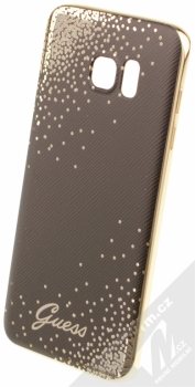 Guess Dots Soft Case ochranný kryt pro Samsung Galaxy S7 Edge (GUHCS7EDOTBK) černá zlatá (black gold metal)