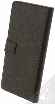 Guess Saffiano Universal Booktype XL univerzální flipové pouzdro pro mobilní telefon, mobil, smartphone 5,2 až 5,7 (GUBKXLTBK) černá (black) zezadu