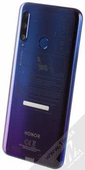 Honor 20 Lite 4GB/128GB modrá (phantom blue) šikmo zezadu