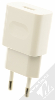 Huawei HW-050100E01 originální nabíječka do sítě s USB výstupem 1A + USB kabel s microUSB konektorem bílá (white) nabíječka zepředu