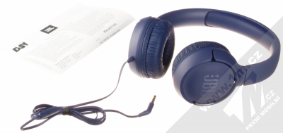JBL TUNE 500 stereo sluchátka modrá (blue) balení