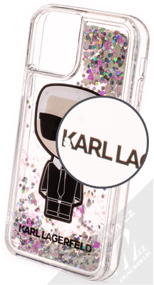 Karl Lagerfeld Ikonik Liquid Glitter Hard Case ochranný kryt s přesýpacím efektem třpytek pro Apple iPhone 11 Pro (KLHCN58LGIRKL) měnivě růžová (iridescent pink)