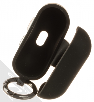 Karl Lagerfeld Karl and Choupette AirPods Silicone Case silikonové pouzdro pro sluchátka Apple AirPods Pro (KLACAPSILKCK) černá (black) otevřené