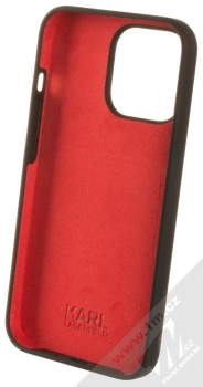 Karl Lagerfeld Silicone Stack Logo ochranný kryt pro Apple iPhone 13 Pro (KLHCP13LSLKLRBK) černá (black) zepředu