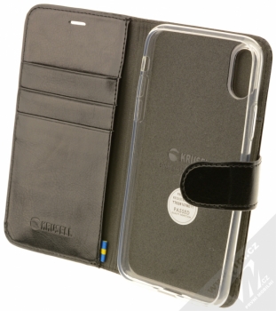 Krusell Ekero FolioWallet flipové pouzdro pro Apple iPhone X černá (black) otevřené