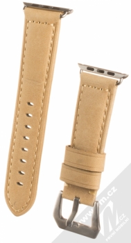 Maikes Cow Leather Strap kožený pásek na zápěstí pro Apple Watch 42mm béžová (beige)