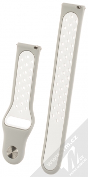 Maikes Sport Strap silikonový pásek na zápěstí pro Xiaomi Amazfit Bip šedá bílá (grey white) zezadu