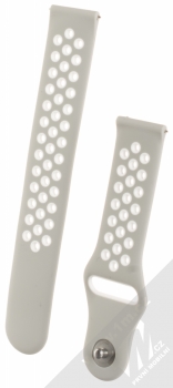 Maikes Sport Strap silikonový pásek na zápěstí pro Xiaomi Amazfit Bip šedá bílá (grey white)