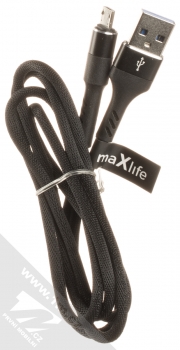maXlife MXUC-01M opletený USB kabel s microUSB konektorem černá (black) komplet