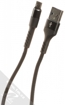 maXlife MXUC-01M opletený USB kabel s microUSB konektorem černá (black)