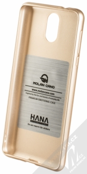 Molan Cano Jelly Case TPU ochranný kryt pro Nokia 3.1 zlatá (gold) zepředu