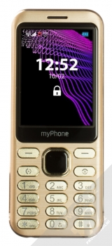 MyPhone Maestro zlatá (gold) zepředu