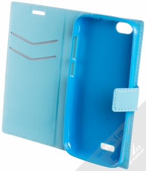 MyPhone BookCover flipové pouzdro pro MyPhone Pocket 2 modrá (blue) otevřené