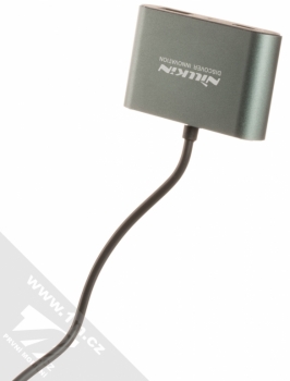 Nillkin PowerShare Car Charger nabíječka do auta s 1x USB Type-C a 3x USB výstupem a Qualcomm Quick Charge 3.0 technologií šedá (grey) prodlužka