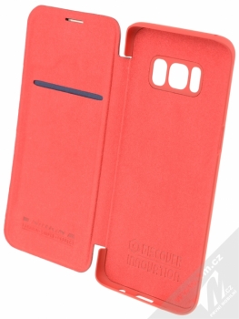 Nillkin Qin flipové pouzdro pro Samsung Galaxy S8 červená (red) otevřené