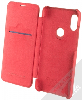 Nillkin Qin flipové pouzdro pro Xiaomi Redmi Note 6 Pro červená (red) otevřené