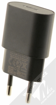 Nokia AC-50E originální nabíječka s USB výstupem a USB kabel s microUSB konektorem - TEST černá (black) nabíječka zezadu