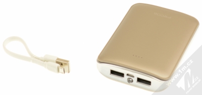 Proda PPL-22 Mink PowerBank záložní zdroj 10000mAh pro mobilní telefon, mobil, smartphone, tablet zlatá (gold) balení