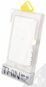 Proda Thin PowerBank záložní zdroj 5000mAh pro mobilní telefon, mobil, smartphone, tablet bílo stříbrná (silver) krabička