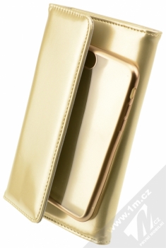 Puro Metal Duo pouzdro psaníčko a ochranný kryt pro Apple iPhone 7 zlatá (gold)