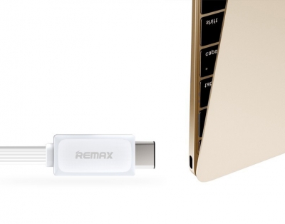 Remax Fast Flat plochý USB kabel s USB Type-C konektorem pro mobilní telefon, mobil, smartphone, tablet bílá (white)