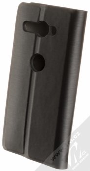 Roxfit Precision Slim Standing Book Case flipové pouzdro pro Sony Xperia XZ2 Compact (URB5183S) černá stříbrná (black silver) zezadu