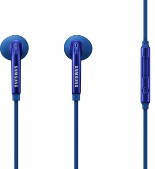 Samsung EO-EG920BL originální stereo headset s tlačítkem a konektorem Jack 3,5mm modrá (blue) detail