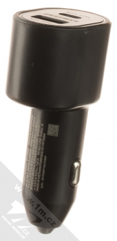 Samsung EP-L5300EBE originální nabíječka do auta s 1x USB Type-C + 1x USB výstupy 45W černá (black) zezadu