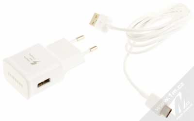 Samsung EP-TA20EWE originální nabíječka Adaptive Fast Charging s USB výstupem 9V/1,67A + Samsung EP-DN930CWE originální USB kabel s USB Type-C konekto bílá (white) balení