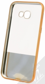 Sligo Electroplate Half TPU pokovený ochranný kryt pro Samsung Galaxy A5 (2017) zlatá (gold) zepředu