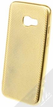Sligo Elegance Carbon TPU pokovený ochranný kryt pro Samsung Galaxy A3 (2017) zlatá (gold)