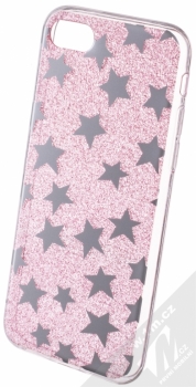 Sligo Glitter Stars třpytivý ochranný kryt pro Apple iPhone 7, iPhone 8 růžová (pink)