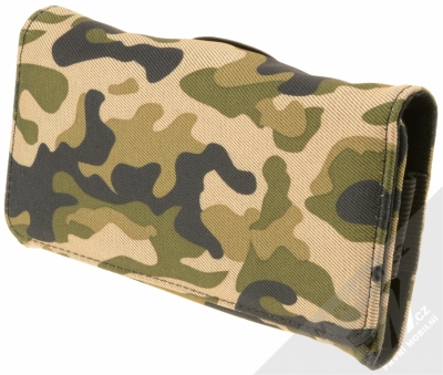 Sligo Leather Belt Army horizontální pouzdro na opasek pro mobilní telefon, mobil, smartphone do 5,7 zelená černá hnědá (green black brown)
