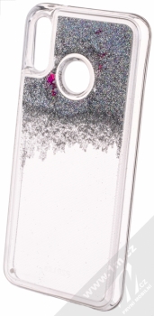 Sligo Liquid Glitter Full ochranný kryt s přesýpacím efektem třpytek pro Huawei P20 Lite stříbrná (silver) animace 1