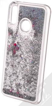 Sligo Liquid Glitter Full ochranný kryt s přesýpacím efektem třpytek pro Huawei P20 Lite stříbrná (silver) animace 3