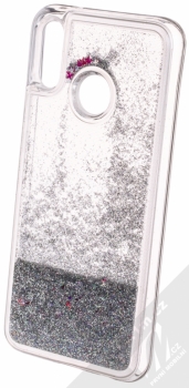 Sligo Liquid Glitter Full ochranný kryt s přesýpacím efektem třpytek pro Huawei P20 Lite stříbrná (silver) animace 5