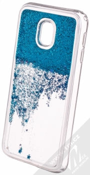 Sligo Liquid Glitter Full ochranný kryt s přesýpacím efektem třpytek pro Samsung Galaxy J3 (2017) modrá (blue) animace 1