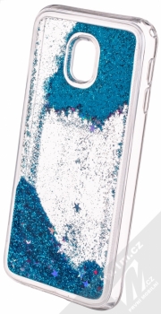 Sligo Liquid Glitter Full ochranný kryt s přesýpacím efektem třpytek pro Samsung Galaxy J3 (2017) modrá (blue) animace 4