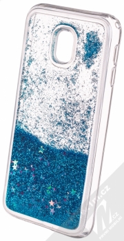 Sligo Liquid Glitter Full ochranný kryt s přesýpacím efektem třpytek pro Samsung Galaxy J3 (2017) modrá (blue) animace 5