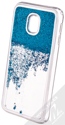Sligo Liquid Glitter Full ochranný kryt s přesýpacím efektem třpytek pro Samsung Galaxy J3 (2017) modrá (blue)