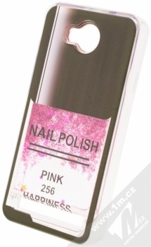 Sligo Liquid Glitter Nail ochranný kryt s přesýpacím efektem třpytek pro Huawei Y3 II růžová (pink) fáze 2