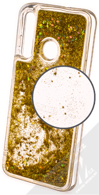 Sligo Liquid Sparkle Full ochranný kryt s přesýpacím efektem třpytek pro Huawei P Smart (2019) zlatá (gold)