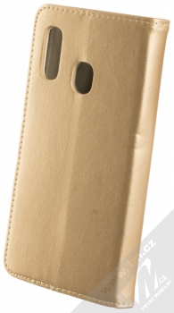 Sligo Smart Magnetic flipové pouzdro pro Samsung Galaxy A40 zlatá (gold) zezadu