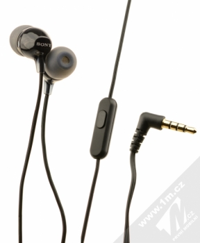 Sony MDR-EX15AP originální stereo headset s tlačítkem a konektorem Jack 3,5mm černá (black)