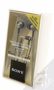 Sony MDR-EX650AP originální stereo headset s tlačítkem a konektorem Jack 3,5mm černá (black) krabička