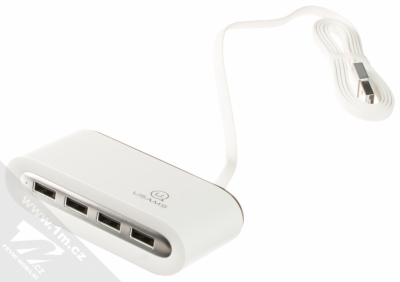 USAMS 4 Ports USB Hub rozbočovač na 4xUSB výstup bílá (white) komplet