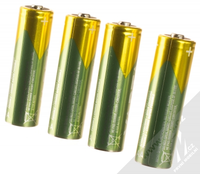 Varta Recharge Accu Recycled nabíjecí tužkové baterie AA HR6 2100mAh 4ks zelená zlatá (green gold) zezadu